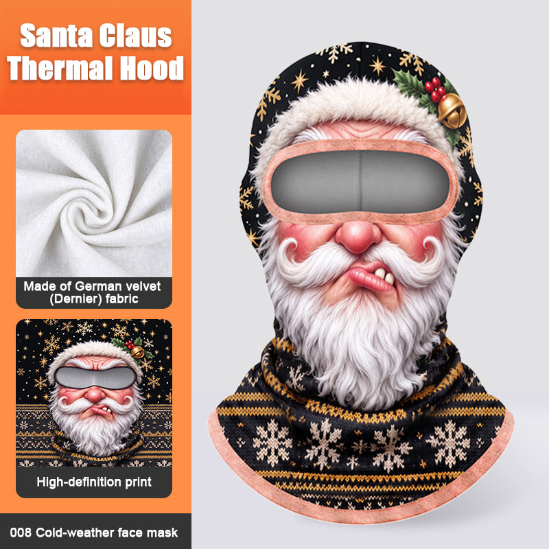 Christmas Balaclava Full Face Mask for Men Women – Funny Santa Thermal Ski Mask, Windproof Warm Fleece Winter Face Cover with Neck Protection, Holiday Gift