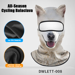 All-Season Cycling Balaclava Face Mask – Breathable Ice Silk & Thermal Velvet Ski Mask, Full Coverage Animal Print Neck Gaiter for Men Women, Motorcycle Helmet Liner for Skiing Riding Hiking