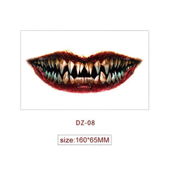 Halloween Tattoo - Terrifying and Thrilling Big Mouth Tattoo Sticker