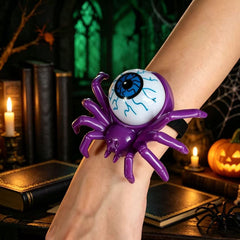 Halloween glowing spider lantern, eye-shaped candles, skull wristbands, handbands lights