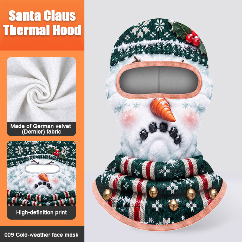 Christmas Balaclava Full Face Mask for Men Women – Funny Santa Thermal Ski Mask, Windproof Warm Fleece Winter Face Cover with Neck Protection, Holiday Gift