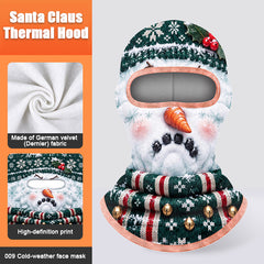 Christmas Balaclava Full Face Mask for Men Women – Funny Santa Thermal Ski Mask, Windproof Warm Fleece Winter Face Cover with Neck Protection, Holiday Gift