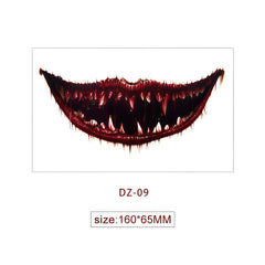 Halloween Tattoo - Terrifying and Thrilling Big Mouth Tattoo Sticker