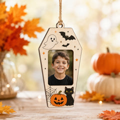 Halloween wooden photo frame decorations, wall-mounted photo frames, suitable for indoor decoration
