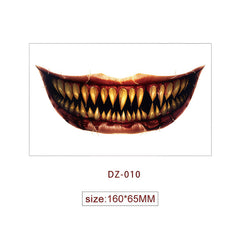 Halloween Tattoo - Terrifying and Thrilling Big Mouth Tattoo Sticker