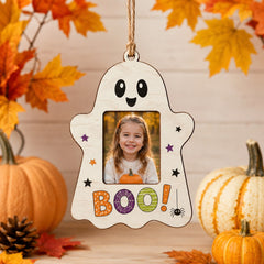 Halloween wooden photo frame decorations, wall-mounted photo frames, suitable for indoor decoration