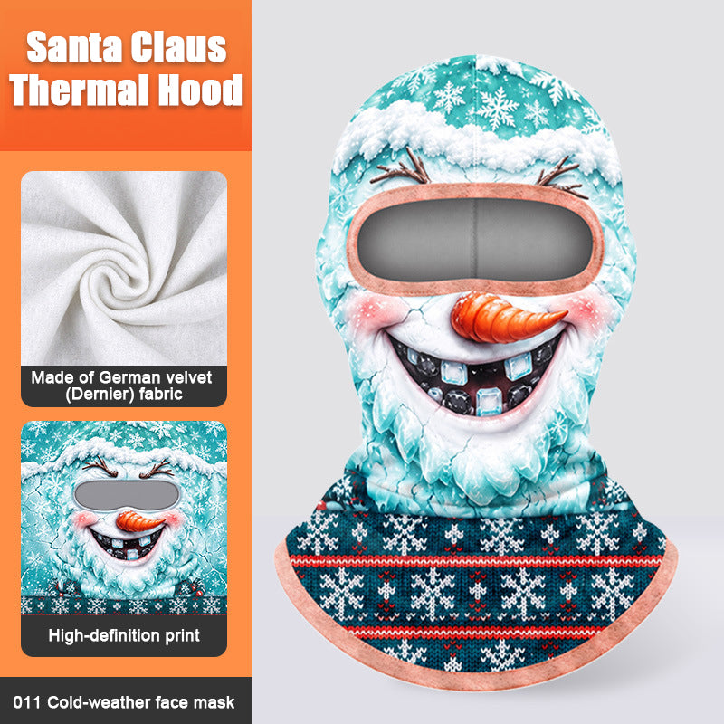 Christmas Balaclava Full Face Mask for Men Women – Funny Santa Thermal Ski Mask, Windproof Warm Fleece Winter Face Cover with Neck Protection, Holiday Gift