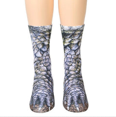 3D Animal Paw Print Socks, Novelty Realistic Animal Feet Crew Socks, Funny Tiger Cat Dog Paw Socks for Halloween Cosplay Party, Prank Gift for Men Women