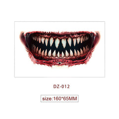 Halloween Tattoo - Terrifying and Thrilling Big Mouth Tattoo Sticker