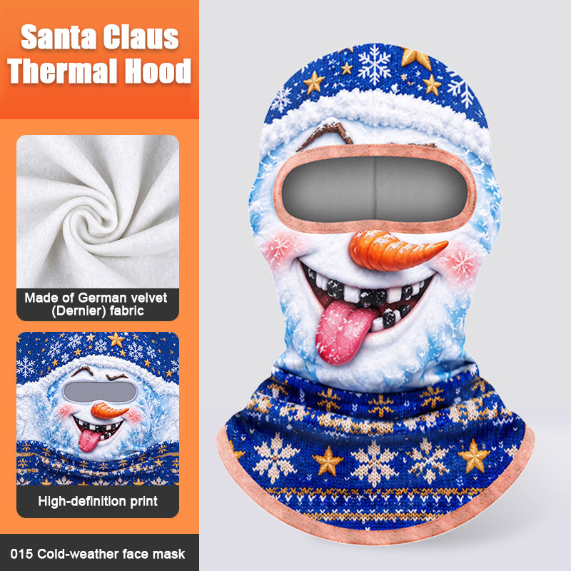 Christmas Balaclava Full Face Mask for Men Women – Funny Santa Thermal Ski Mask, Windproof Warm Fleece Winter Face Cover with Neck Protection, Holiday Gift