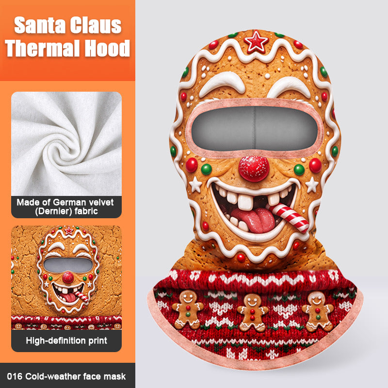 Christmas Balaclava Full Face Mask for Men Women – Funny Santa Thermal Ski Mask, Windproof Warm Fleece Winter Face Cover with Neck Protection, Holiday Gift