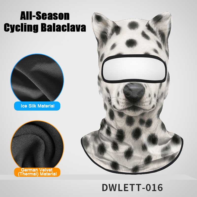 All-Season Cycling Balaclava Face Mask – Breathable Ice Silk & Thermal Velvet Ski Mask, Full Coverage Animal Print Neck Gaiter for Men Women, Motorcycle Helmet Liner for Skiing Riding Hiking