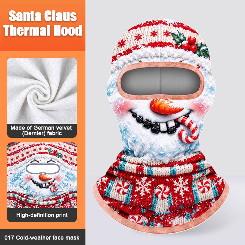 Christmas Balaclava Full Face Mask for Men Women – Funny Santa Thermal Ski Mask, Windproof Warm Fleece Winter Face Cover with Neck Protection, Holiday Gift
