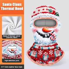 Christmas Balaclava Full Face Mask for Men Women – Funny Santa Thermal Ski Mask, Windproof Warm Fleece Winter Face Cover with Neck Protection, Holiday Gift