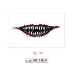 Halloween Tattoo - Terrifying and Thrilling Big Mouth Tattoo Sticker