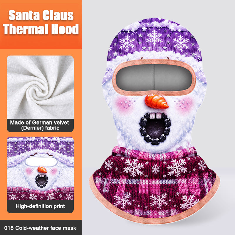 Christmas Balaclava Full Face Mask for Men Women – Funny Santa Thermal Ski Mask, Windproof Warm Fleece Winter Face Cover with Neck Protection, Holiday Gift