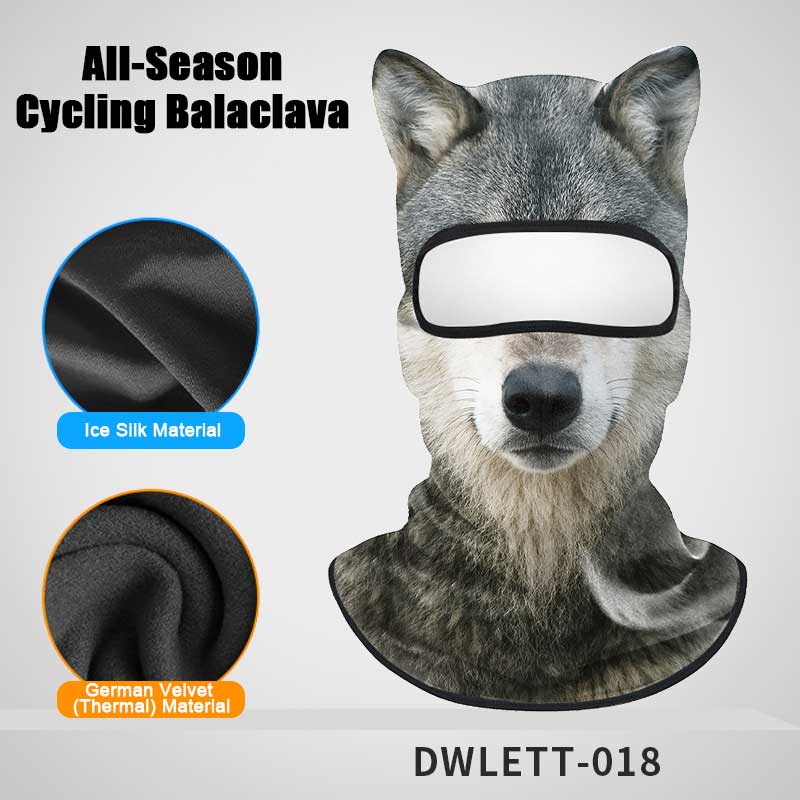 All-Season Cycling Balaclava Face Mask – Breathable Ice Silk & Thermal Velvet Ski Mask, Full Coverage Animal Print Neck Gaiter for Men Women, Motorcycle Helmet Liner for Skiing Riding Hiking