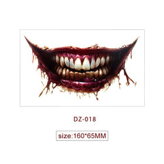 Halloween Tattoo - Terrifying and Thrilling Big Mouth Tattoo Sticker