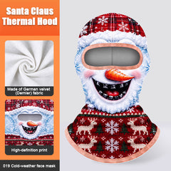 Christmas Balaclava Full Face Mask for Men Women – Funny Santa Thermal Ski Mask, Windproof Warm Fleece Winter Face Cover with Neck Protection, Holiday Gift