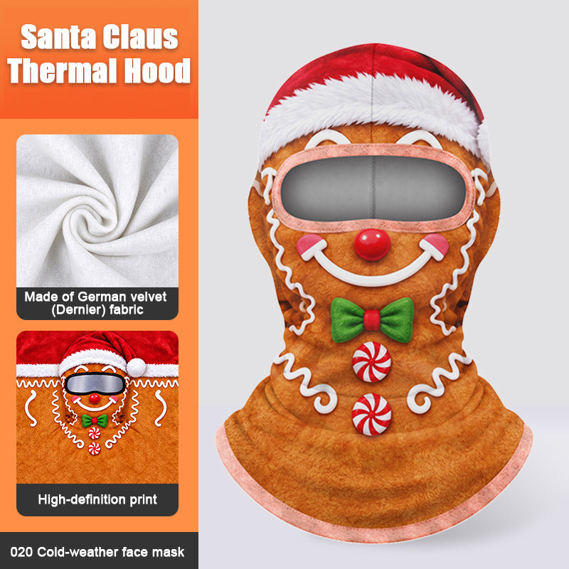Christmas Balaclava Full Face Mask for Men Women – Funny Santa Thermal Ski Mask, Windproof Warm Fleece Winter Face Cover with Neck Protection, Holiday Gift