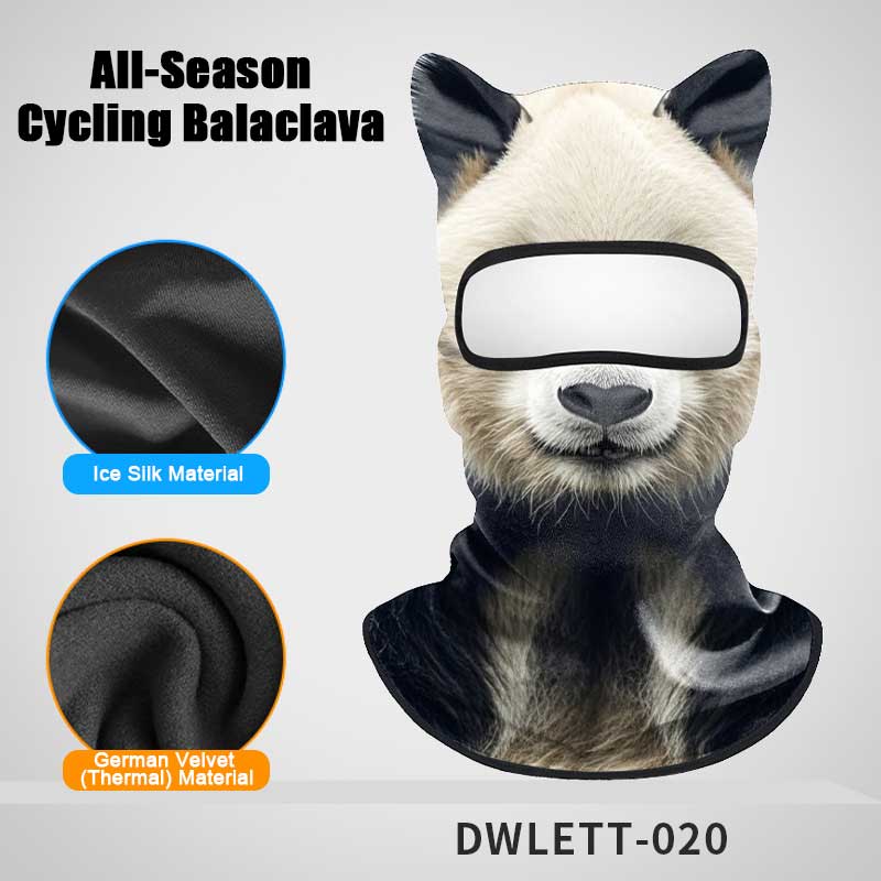 All-Season Cycling Balaclava Face Mask – Breathable Ice Silk & Thermal Velvet Ski Mask, Full Coverage Animal Print Neck Gaiter for Men Women, Motorcycle Helmet Liner for Skiing Riding Hiking