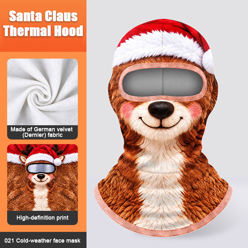 Christmas Balaclava Full Face Mask for Men Women – Funny Santa Thermal Ski Mask, Windproof Warm Fleece Winter Face Cover with Neck Protection, Holiday Gift