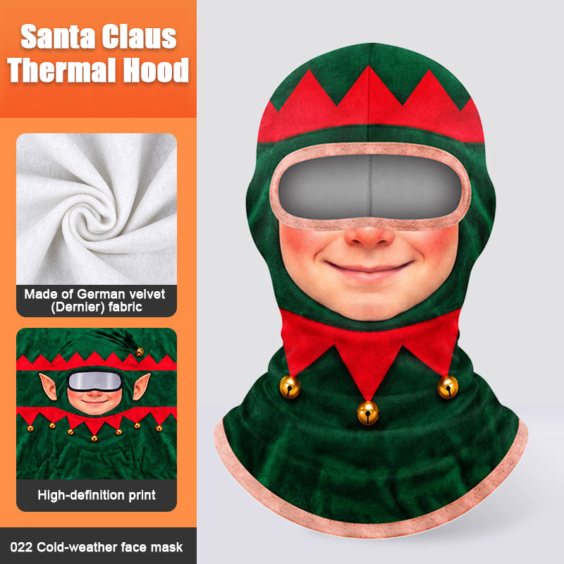 Christmas Balaclava Full Face Mask for Men Women – Funny Santa Thermal Ski Mask, Windproof Warm Fleece Winter Face Cover with Neck Protection, Holiday Gift