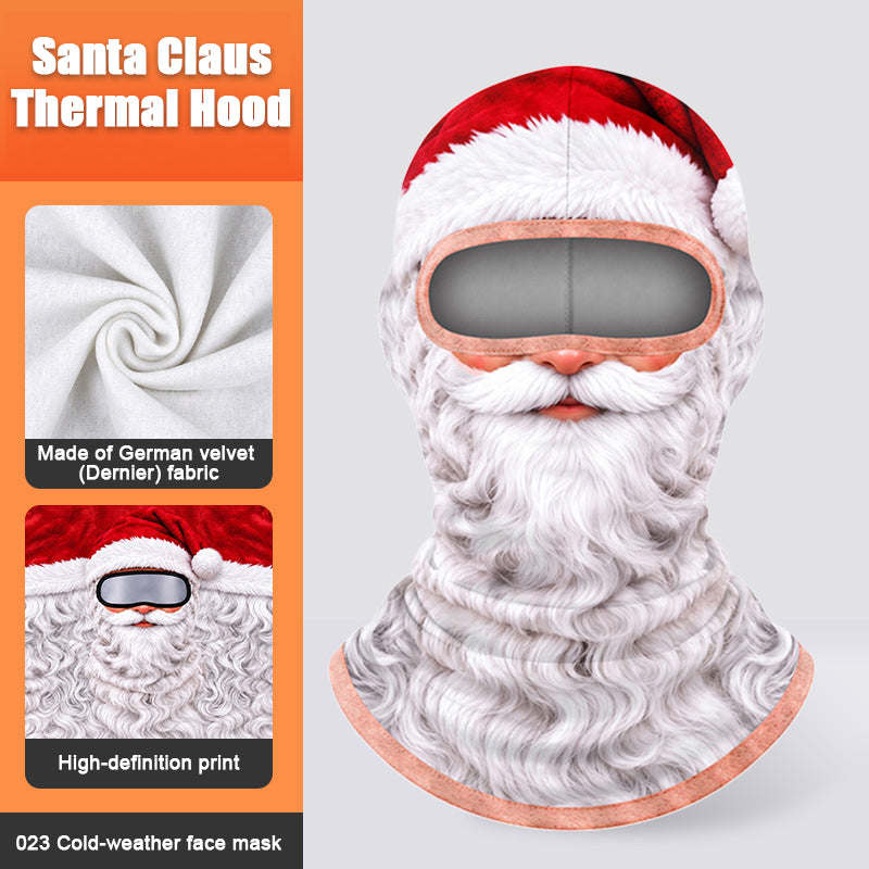 Christmas Balaclava Full Face Mask for Men Women – Funny Santa Thermal Ski Mask, Windproof Warm Fleece Winter Face Cover with Neck Protection, Holiday Gift