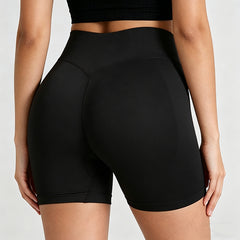 Custom Name Black High Waist Yoga Shorts – Personalized "Protect This Butt" Mohawk Skull Graphic Activewear