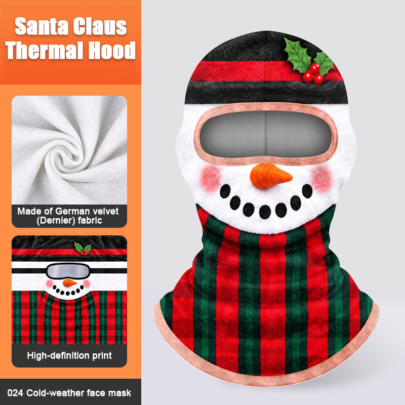 Christmas Balaclava Full Face Mask for Men Women – Funny Santa Thermal Ski Mask, Windproof Warm Fleece Winter Face Cover with Neck Protection, Holiday Gift