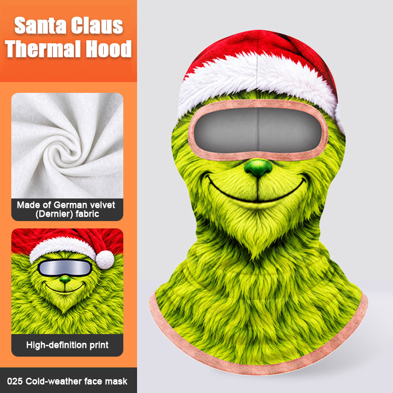 Christmas Balaclava Full Face Mask for Men Women – Funny Santa Thermal Ski Mask, Windproof Warm Fleece Winter Face Cover with Neck Protection, Holiday Gift