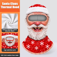 Christmas Balaclava Full Face Mask for Men Women – Funny Santa Thermal Ski Mask, Windproof Warm Fleece Winter Face Cover with Neck Protection, Holiday Gift
