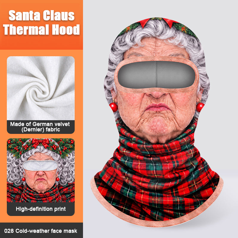 Christmas Balaclava Full Face Mask for Men Women – Funny Santa Thermal Ski Mask, Windproof Warm Fleece Winter Face Cover with Neck Protection, Holiday Gift