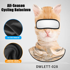 All-Season Cycling Balaclava Face Mask – Breathable Ice Silk & Thermal Velvet Ski Mask, Full Coverage Animal Print Neck Gaiter for Men Women, Motorcycle Helmet Liner for Skiing Riding Hiking