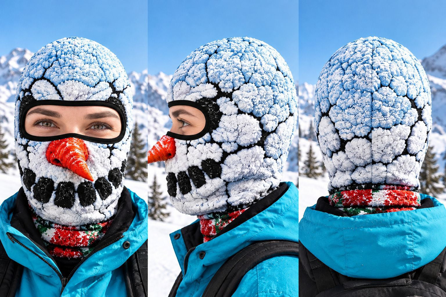 Christmas 3D Funny Realistic Face Ski Mask