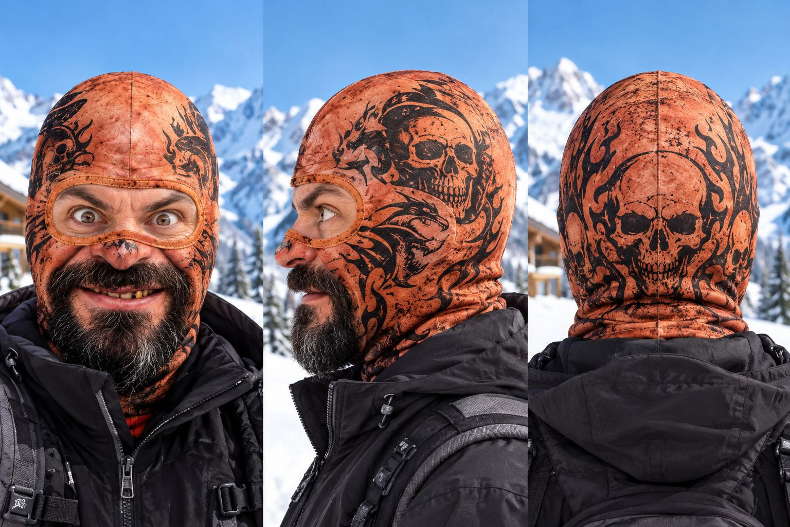 Christmas 3D Funny Realistic Face Ski Mask
