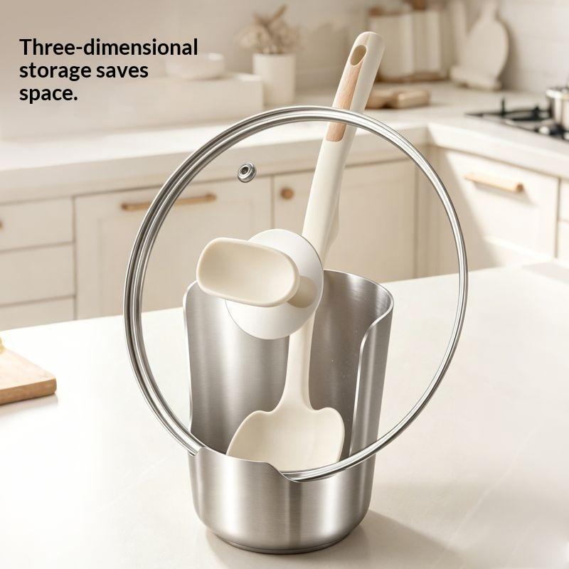 2-in-1 Stainless Steel Spoon & Lid Holder - product photo 1