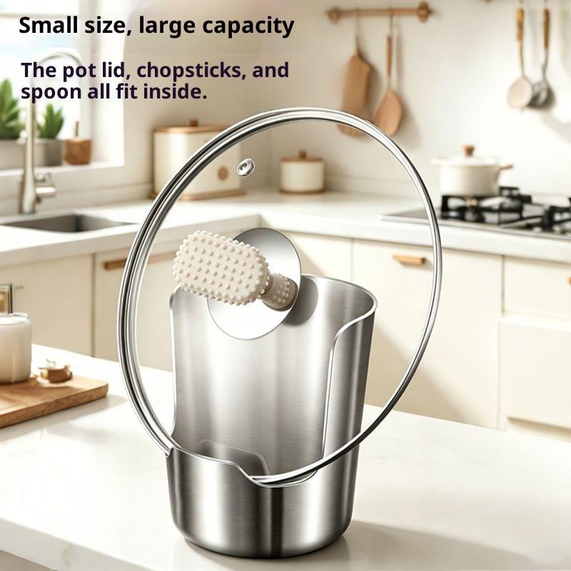 2-in-1 Stainless Steel Spoon & Lid Holder - product photo 3