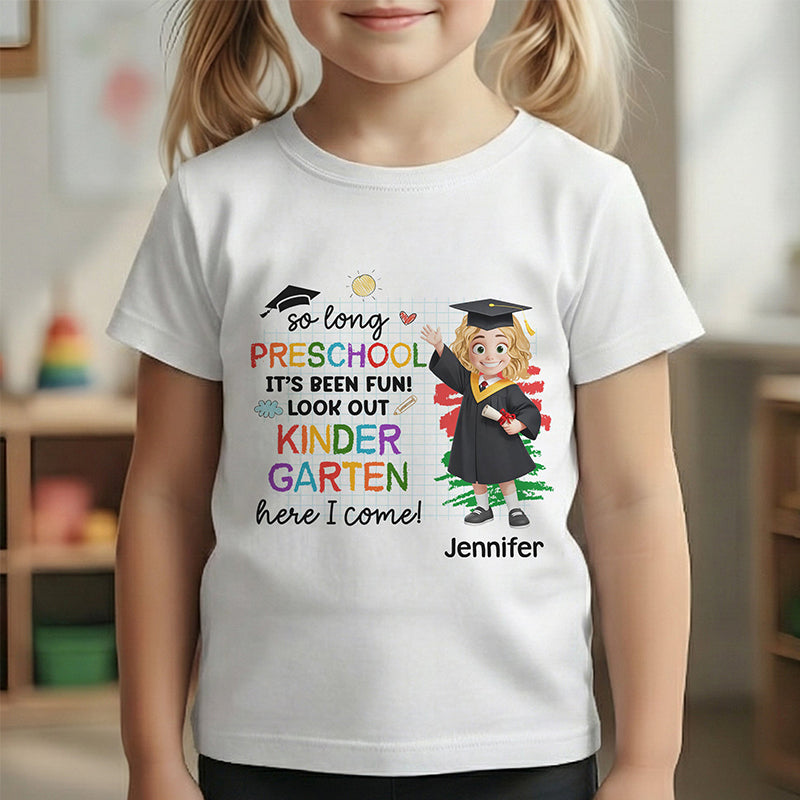 Class of 2026 Personalized Preschool Graduation T-Shirt – Custom Kids Name DIY Graduation Gift