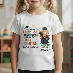 Class of 2026 Personalized Preschool Graduation T-Shirt – Custom Kids Name DIY Graduation Gift