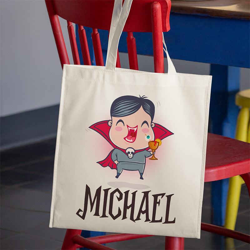 Trick Or Treat - Family Personalized Custom Tote Bag - Halloween Gift For Kid