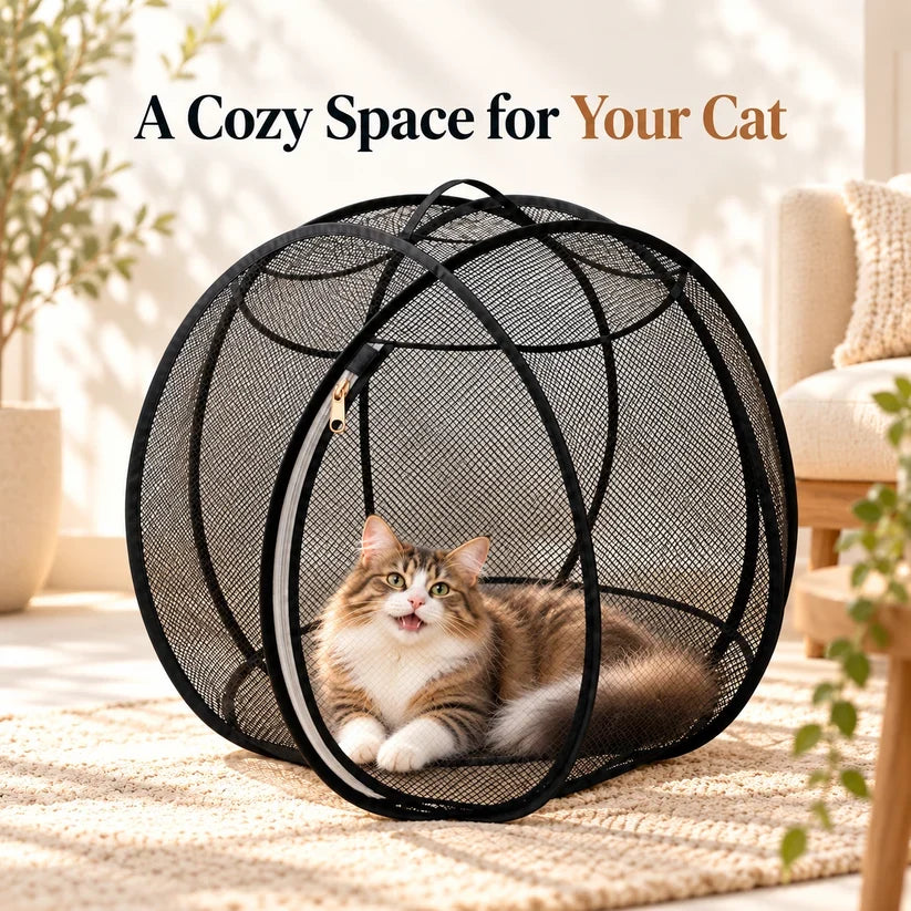 Portable pop-up cat playpen product photo 1