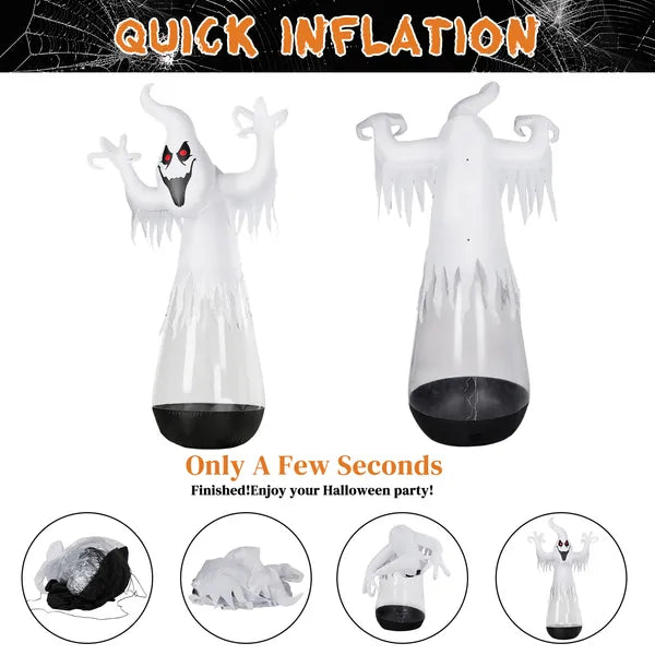 12 ft inflatable half-body clear PVC ghost - product photo 3 of 6