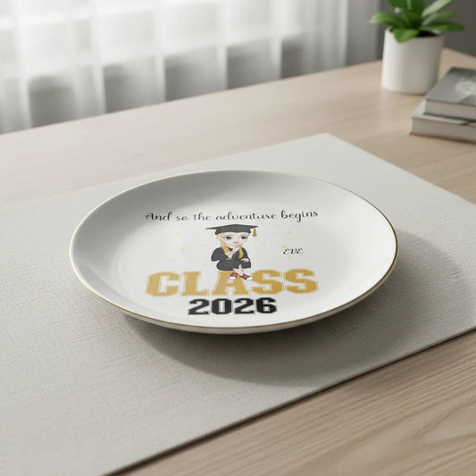 Custom And so the adventure begins Personalized Round Jewelry Dish