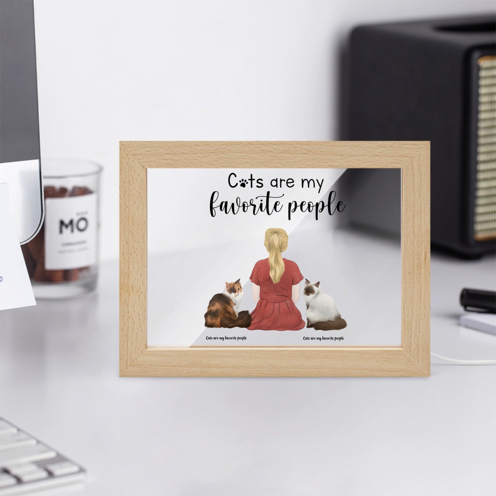 Cats are my favorite people Wooden Framed