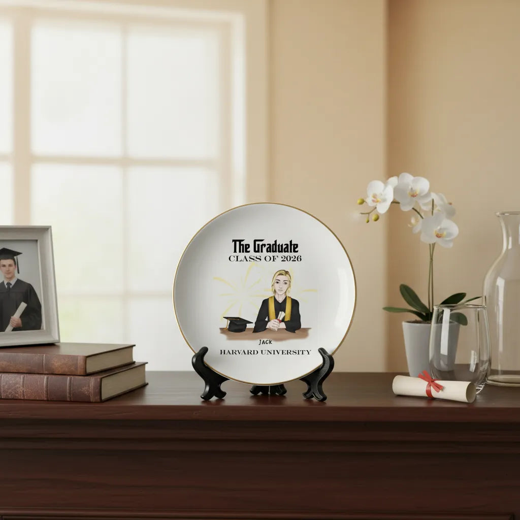 Custom I've graduated Personalized Round Jewelry Dish
