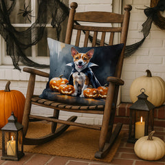 basenji halloween throw pillow with insert - product photo 3 of 8