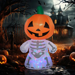 Pumpkin head skeleton inflatable with LED - product photo 6 of 6