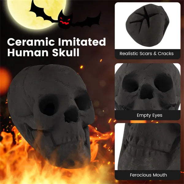 Ceramic fire pit skull - product photo 5 of 12
