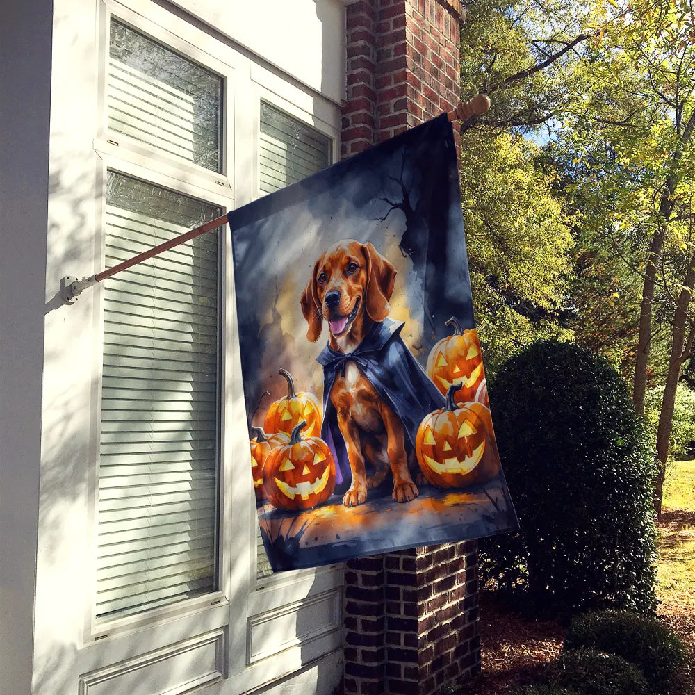 vizsla puppy halloween house flag - product photo 2 of 8